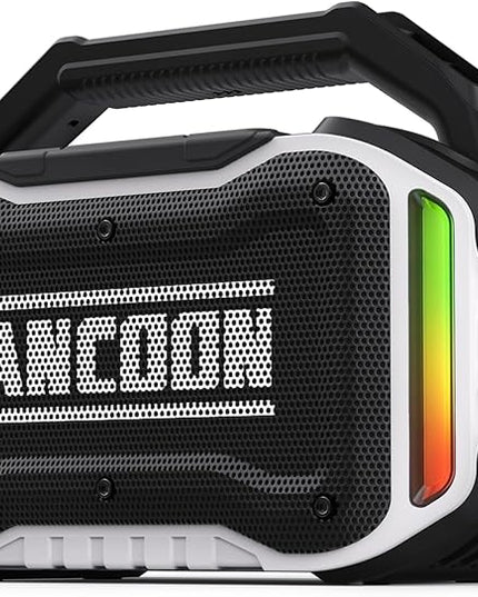 Speakers Bluetooth Wireless: 80W(Peak) Loud Speaker with Bass, 20H Playtime, IPX6 Waterproof, Large Jobsite Speakers for Work, Outdoor, Workshop, Garage, Portable Speaker with TWS (White)