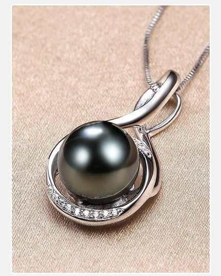 Gifts for Women Mom-Wedding-Anniversary-Wife-Jewelry-Tahitian -Black-Pearl-Necklace for Women Birthday for Womens Her Girlfriend Valentines Day Mothers Day Christmas Gifts for Wife Mom