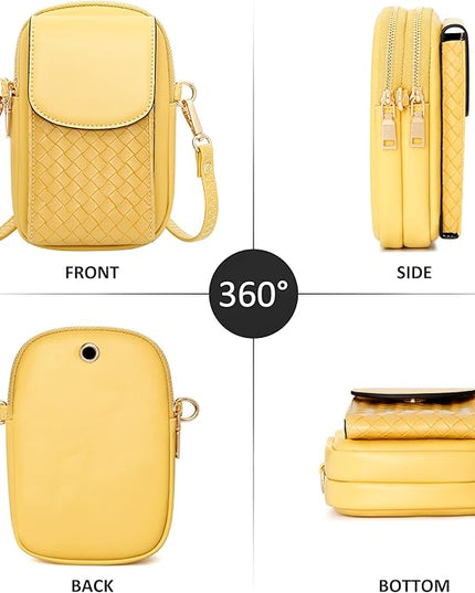 KUKOO Small Crossbody Bag Cell Phone Purse Wallet with Credit Card Slots for Women