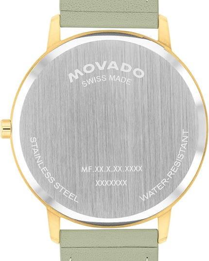 Movado Face Men's Luxury Quartz Watch - Swiss Movement - Water Resistance 30 Meters (3ATM) - Elegant Timepiece - Gift for Him - 41mm