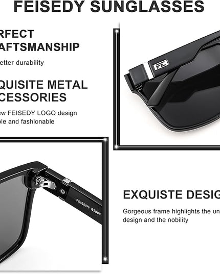 FEISEDY Sunglasses for Women Men, Fashion Mirrored Single Lens, Driving Beach Sunnies UV400 Shades B2996
