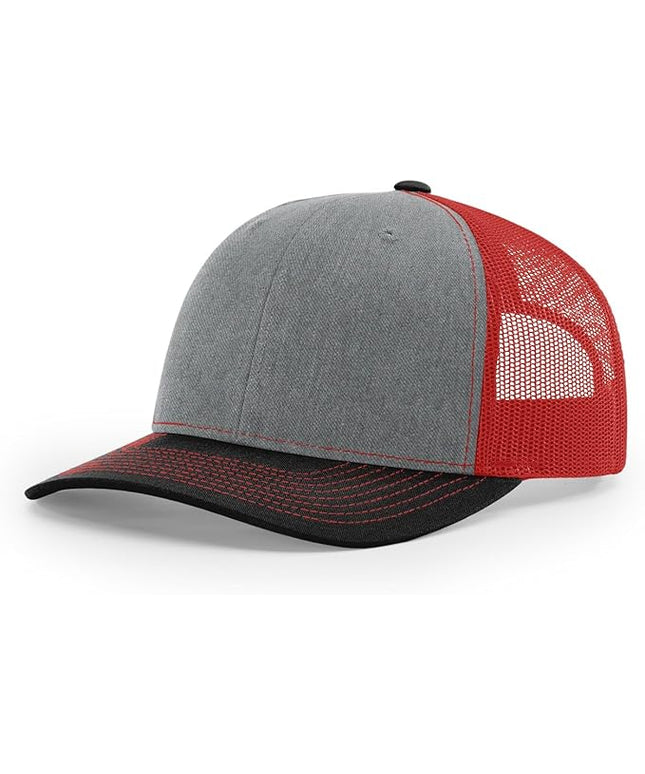 Richardson 112 Trucker Hat - Premium Adjustable Snapback Hat - Structured Six Panel Richardson Blank Caps