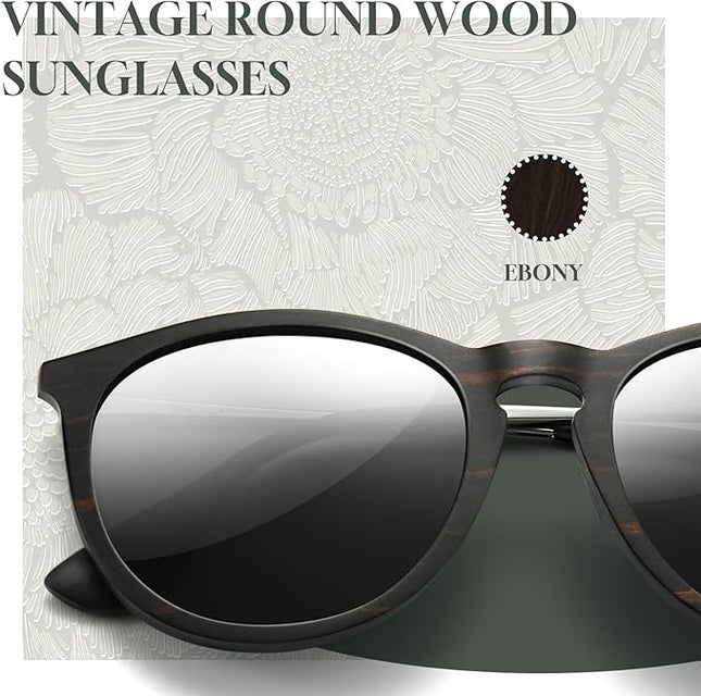 SUNGAIT Premium Vintage Round Sunglasses for Women Men Classic Retro Trendy Style