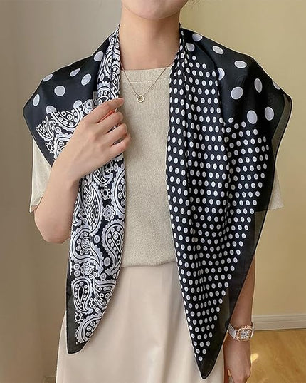 Headscarf Large Square Scarf 35" Fashion Scarves Silk Feeling Hair Wrapping Scarfs Hairscarf BA16