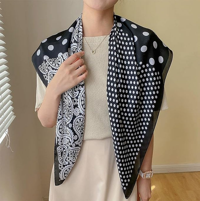 Headscarf Large Square Scarf 35" Fashion Scarves Silk Feeling Hair Wrapping Scarfs Hairscarf BA16