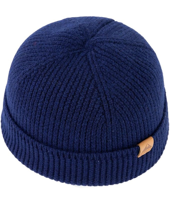 TOP-EX PolarWool™ 100% Merino Wool Fisherman Beanie Hat | Soft Single Layer Warm Short Sailor Trawler Cap for Men Women