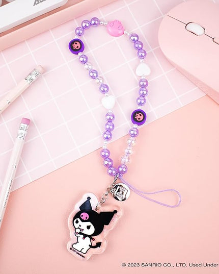 iFace Hello Kitty and Friends Beaded Wristlet Universal Phone Charm Strap - Cute Wrist Chain Lanyard Aesthetic Decor Strap for Cell Phone Camera Keys AirPods Keychains