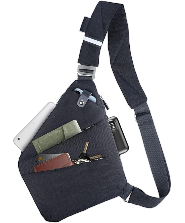 VADOO Sling Bag for Men and Women, Anti theft Crossbody Bag Lightweight Shoulder Chest Bag for Travel Gym