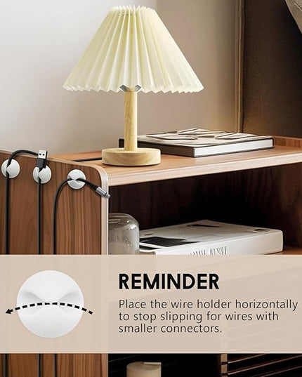 Phone Charger Cord Holder, Mini Cable Clips Wire Organizer, Cable Management for Desk, Office and Nightstands, 9 PCS