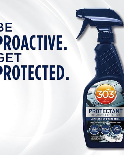 303 Products Automotive Protectant Spray - Helps Prevent Fading & Cracking, Repels Dust, Lint & Staining, Superior UV Protection & Restores Lost Color, Exterior & Interior Car Cleaning Supplies 16oz