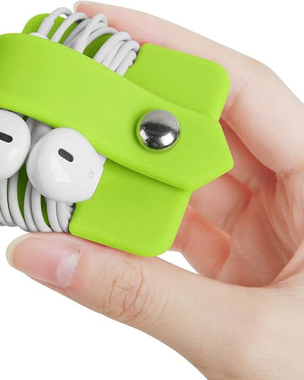 Cord Organizer Earbuds Holder Earphone Wrap Earphones Organizer Headset Headphone Earphone Wrap Winder Cord Manager Cable Winder Green
