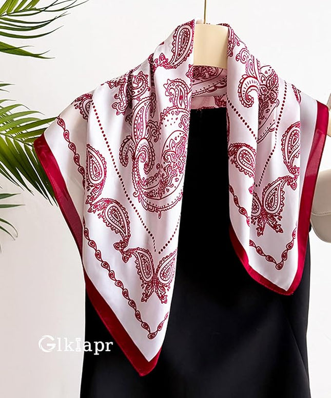 Satin Bandana Headscarf for Women Silky Hair Scarves for Fashion Lightweight