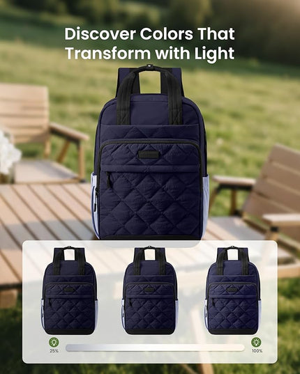 LOVEVOOK Travel Backpack for Women, 15.6 Inch Quilted laptop Backpack With Pouch Pocket for Large Capacity Cup, Large Capacity Work Bag College Bookbag, Carry On Personal Item Bag