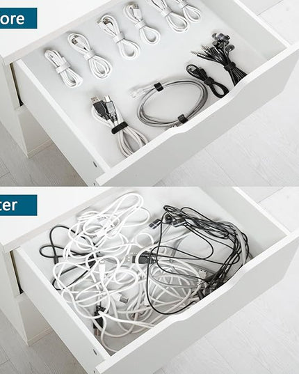 50PCS 6 Inch Reusable Cable Ties,Adjustable Cable Management,Cord Organizer,Cable Organizer,Multi-Purpose Wire Ties(Multi-color)