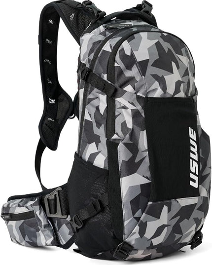 USWE Shred 25L Backpack, a High End Daypack for MTB, E-MTB, Mountain Bike, Camo/Black