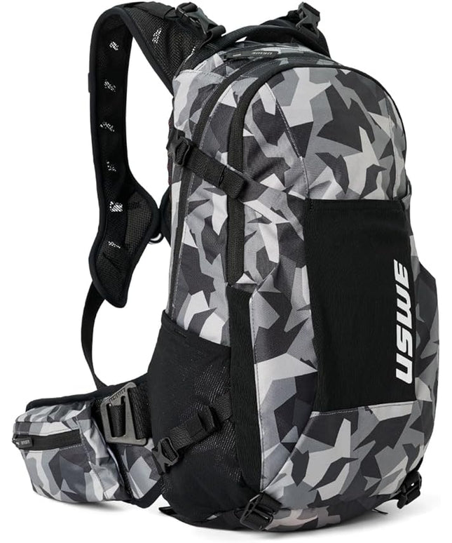 USWE Shred 25L Backpack, a High End Daypack for MTB, E-MTB, Mountain Bike, Camo/Black