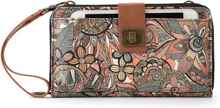 Sakroots Artist Circle Smartphone Crossbody in Coated Canvas, Detachable Wristlet Strap