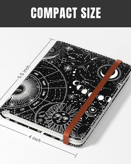 Rimilak Passport Holder, RFID Blocking Passport Cover Wallet Travel Essentials, Leather Travel Air Ticket Documents Organizer Protector for Women and Men, Sun Moon