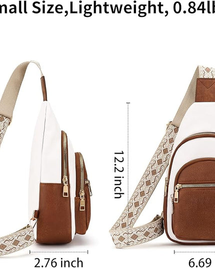 FALAN MULE Crossbody Bags for Women Trendy Leather Sling Chest Bag Fanny Packs for Women