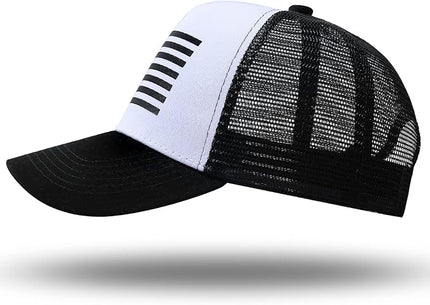 American Flag Trucker Hat - Snapback Hat, Baseball Cap for Men Women - Breathable Mesh Side, Adjustable Fit - for Casual Wear
