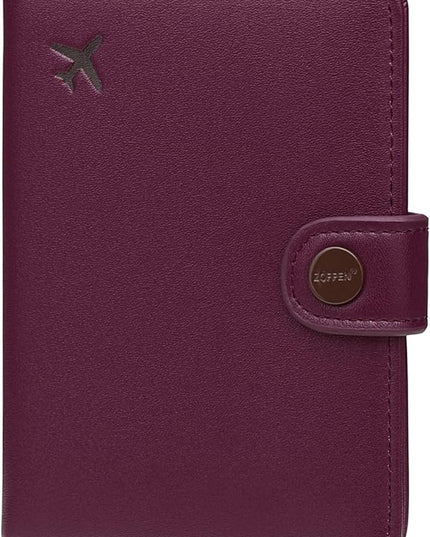 ZOPPEN Passport Holder Women, Passport Cover Travel Wallet Rfid Blocking Passport Wallet Cover Case Travel Essentials Document Organizer, Grape Purple