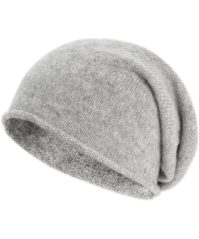 Villand 100% Cashmere Slouchy Beanie Hat for Women, Knitted Ladies Soft Warm Cashmere Skull Beanies Cap