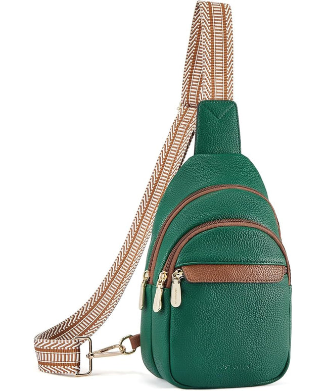 BOSTANTEN Small Sling Bag for Women Leather Crossbody Bags Fanny Pack Chest Bag for Travel