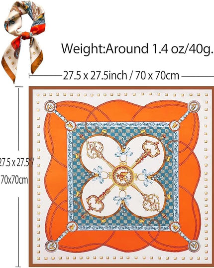 Dailyacc Hair Bandanas Scarf For Women Lightweight Fashion Neck Silk Satin Head Scarves For Sleeping Handbags Scarf