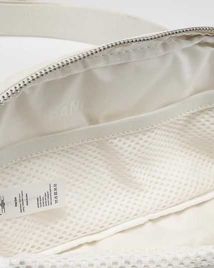 Pander Belt Bag for Women, Fashion Waist Packs, Crossbody Bags with Adjustable Strap (White Opal).