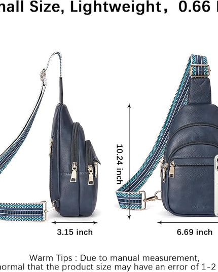 BOSTANTEN Small Sling Bag for Women Leather Crossbody Bags Fanny Pack Chest Bag for Travel