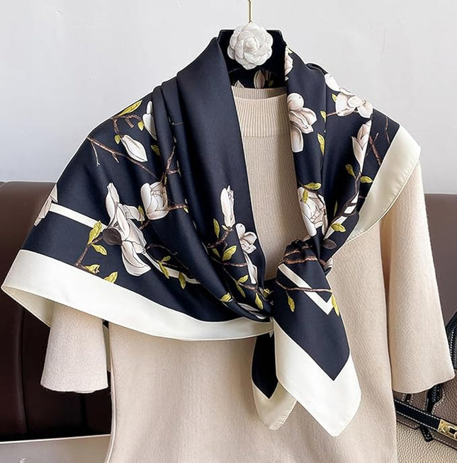 Headscarf Large Square Scarf 35" Fashion Scarves Silk Feeling Hair Wrapping Scarfs Hairscarf BA16