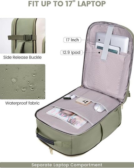 LOVEVOOK 50L Travel Backpack for Women & Men, Airline Approved Carry On Luggage with 3 Packing Cubes, TSA Overnight Bags, Waterproof Personal Item Bag, Weekender Essentials Backpacks fits 17" Laptop