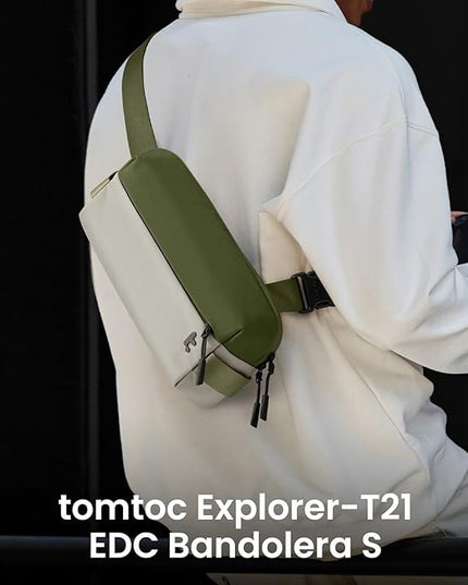 tomtoc Compact EDC Sling Bag 3L-10L, Minimalist Crossbody Bag Chest Shoulder Pack for Men Women, X-pac/Recycled Polyester