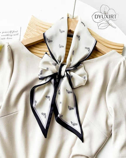 Head Scarf Purse Handle Neck Satin Hair Scarfs For Bag Lightweight Silky Long Thin Women's Fashion Scarves 59 * 5.9”