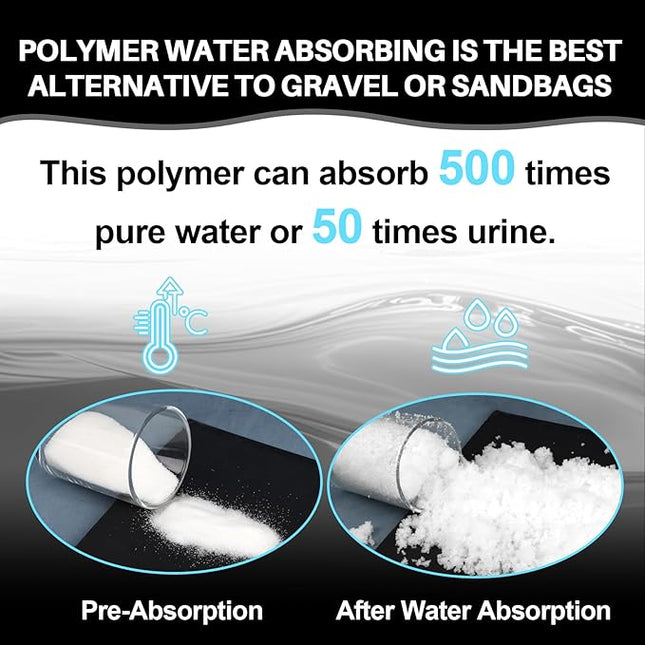 15OZ Water Absorbing Polymer - Sodium Polyacrylate Alternative to Sand for Basketball Hoop Bases,Sign,Soil Moist Water Crystals,Sand Bags for Umbrella Base Eco Gel for Camping Toilet