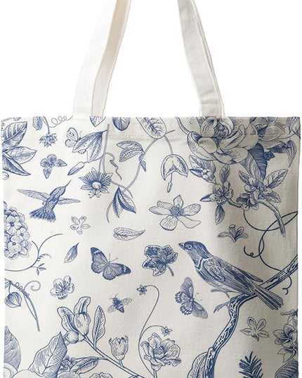 Horaldaily Canvas Tote Bag,Reusable Shoulder Tote Bag for Women Lady Casual Vacation, Shopping, Work, Gym