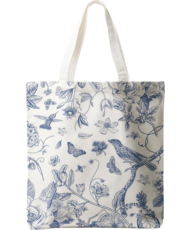 Horaldaily Canvas Tote Bag,Reusable Shoulder Tote Bag for Women Lady Casual Vacation, Shopping, Work, Gym