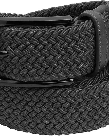 Falari Men Women Multicolored Elastic Stretch Braided Belt Canvas Fabric Woven No Holes Belt