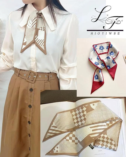 Purse Scarf Handbags For Women Skinny Hair Neck Accessories Scarves With Bag Scarfs Handle Fashion Lightweight