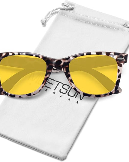 MEETSUN Polarized Sunglasses for Women Men Classic Retro Square Frame Driving Sun Glasses UV Protection