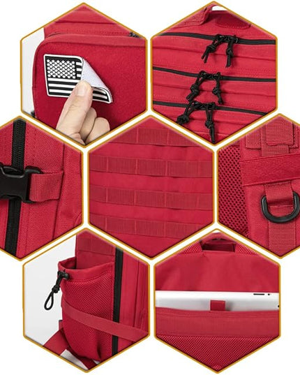 QT&QY 25L/45L Military Tactical Backpack For Men Molle Daypack 3 Day Bug Out Bag Hiking Rucksack With Bottle Holder