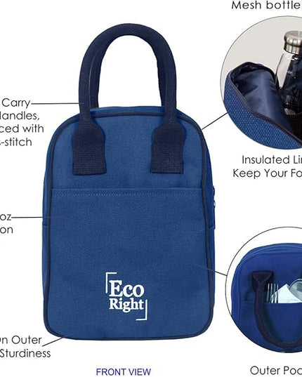 Eco Right Insulated Lunch Bag Women, Work Lunch Box for Men, Adults