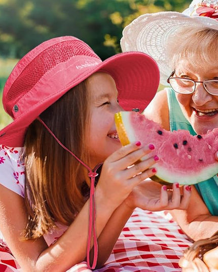 Century Star Outdoor Kids Sun Hat UPF 50+ Quick Dry Adjustable Bucket Hat Windproof Waterproof Beach Fishing Safari Hat
