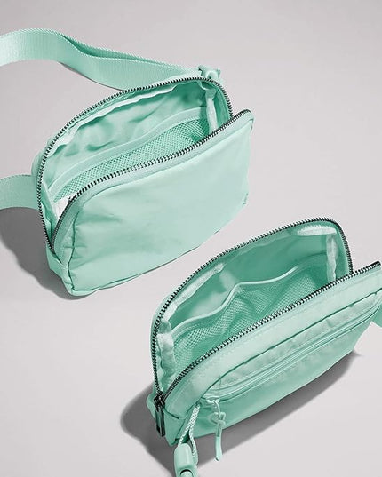 YOSHUYUKI Fanny Pack Crossbody Bag Trendy Waterproof Small Cross Body Purse for Women Men Fashion Waist Packs Mini Belt Pouch Chest Bum Hip Bag Lulu Dupes for Travel Vacation Running Matcha Cream