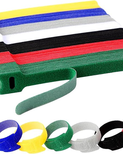 70 PCS 8 inch Cable Ties Reusable Cable Management Adjustable Cable Organizer, Cable Straps, Cord Wraps and Hook Loop Straps for Computer,Gaming, Wire, Desk- Home Office Essentials