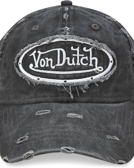 Von Dutch Men & Womens Baseball Caps - Breathable Adjustable Snapback Soft Cotton Canvas Curved Brim Vintage Hat