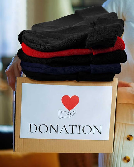 Jecery 50 Pack Winter Beanies Hats Bulk for Homeless Unisex Cold Weather Stretch Caps Warm Knitted Cuffed Hats for Women Men
