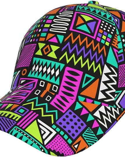 African Ethnic Tribal Style Baseball Cap for Men Women, Fashion Adjustable African Hat Casual Trucker Hats Sun Caps
