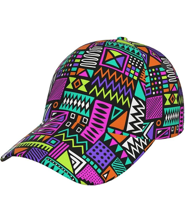 African Ethnic Tribal Style Baseball Cap for Men Women, Fashion Adjustable African Hat Casual Trucker Hats Sun Caps