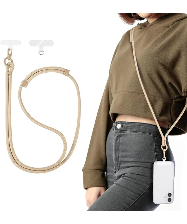 Moyad Crossbody Phone Lanyard, Anti-Theft Cell Phone Strap with 2 Tether Tab for iPhone, Universal Adjustable Neck Holder